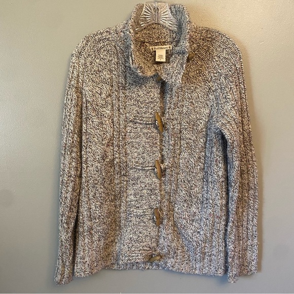 Ruff Hewn Ribbed Cable Knit Cardigan SweaterWool blend Medium toggle button - Picture 1 of 9